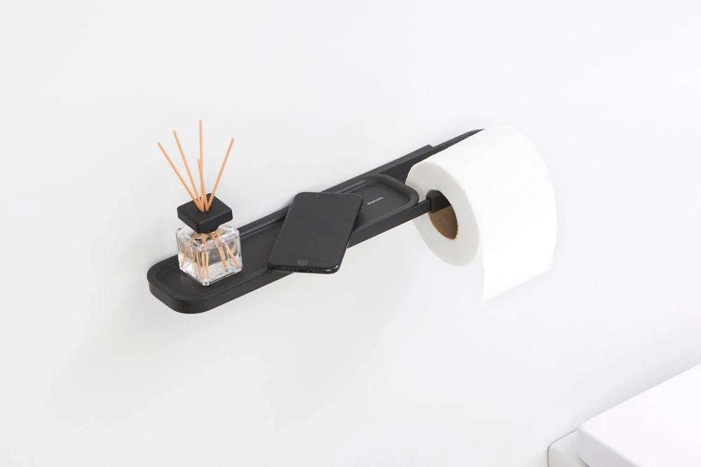 Brabantia Laikiklis na papier su półką MINDSET Pilka 303128