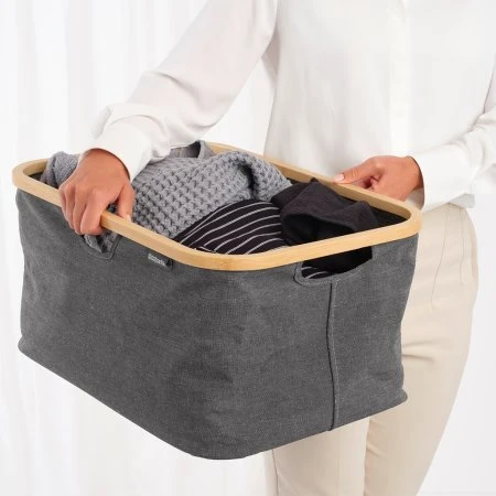 Brabantia Skalbinių krepšys, sulankstomas, 40L - Pepper Juodas