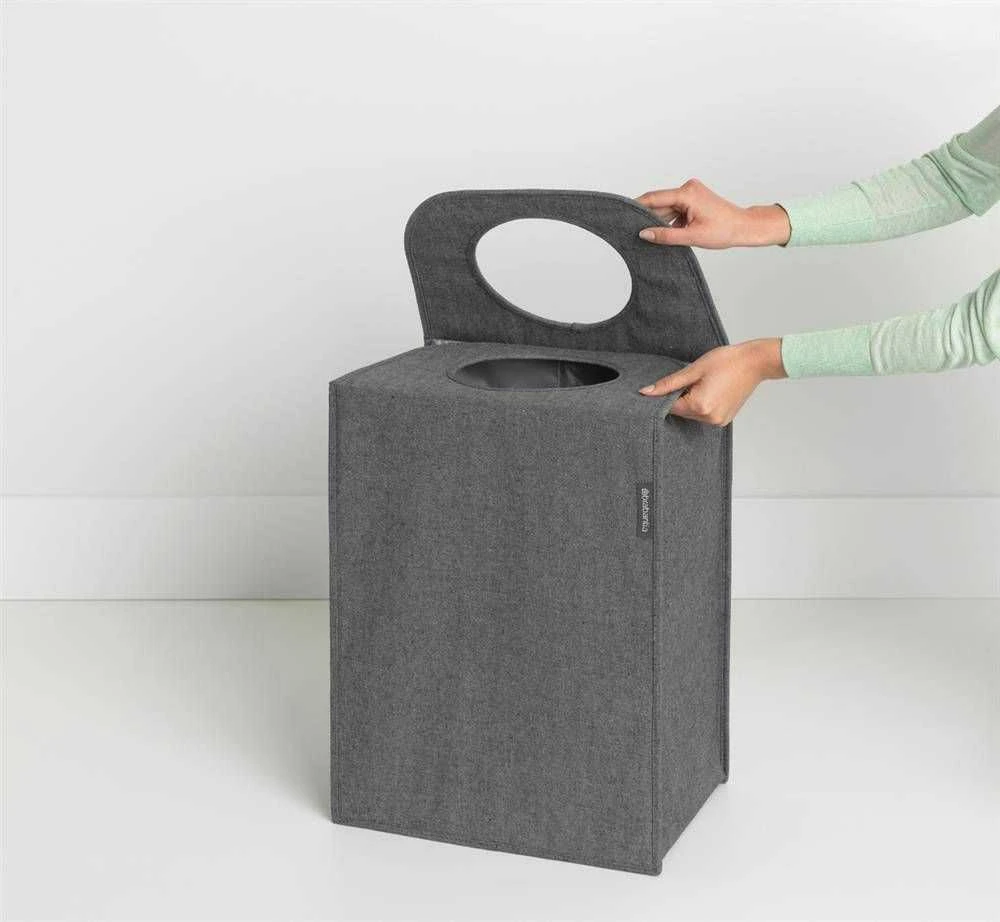 Brabantia Skalbinių krepšiai stač. formos 55L - Pepper Juodas