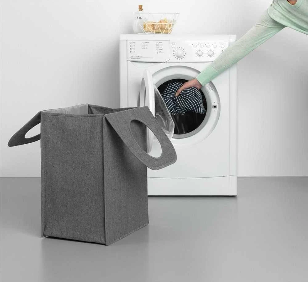 Brabantia Skalbinių krepšiai stač. formos 55L - Pepper Juodas