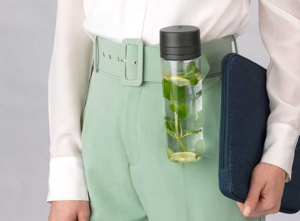 Brabantia BRABANTIA Make &amp, Take water bottle with strainer dark pilkas 148842