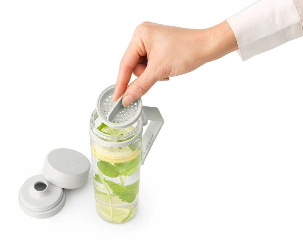 Gertuvė Brabantia BRABANTIA Make &amp, Take water bottle with strainer light pilkas 202421