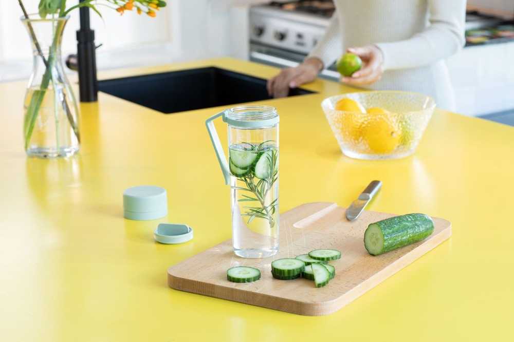 Gertuvė Brabantia BRABANTIA Make &amp, Take water bottle with strainer jade žalias 202445