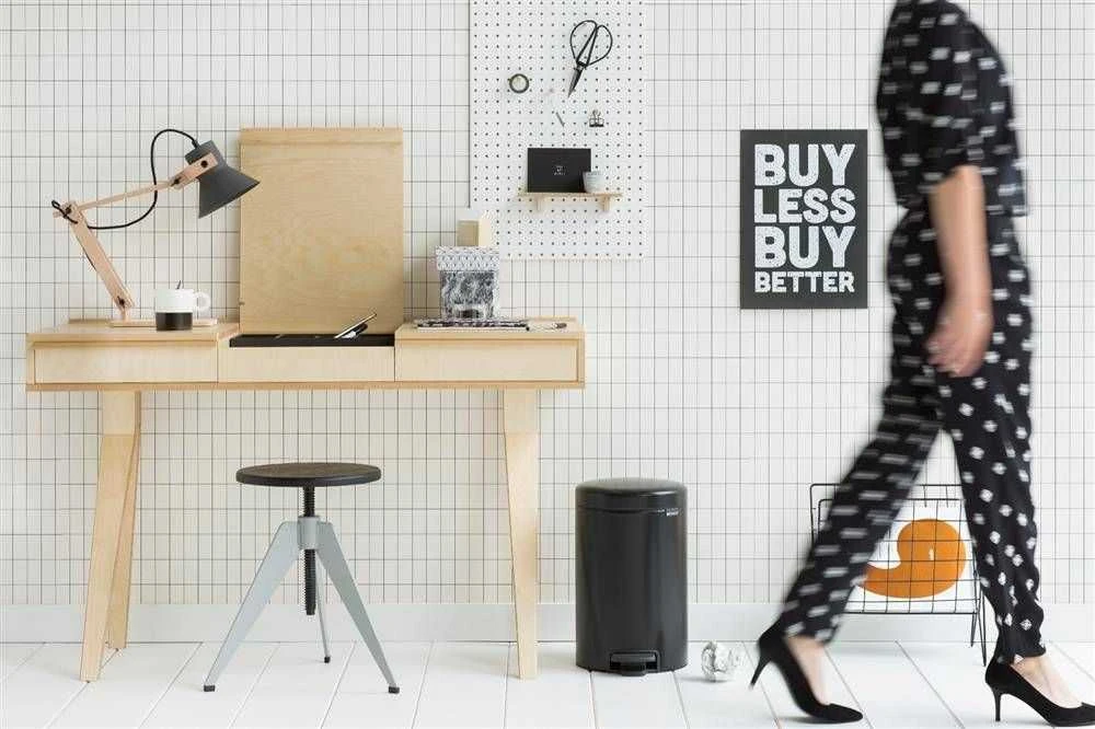 Šiukšliadėžė Brabantia 12 L, 11 37 41 juoda matinė