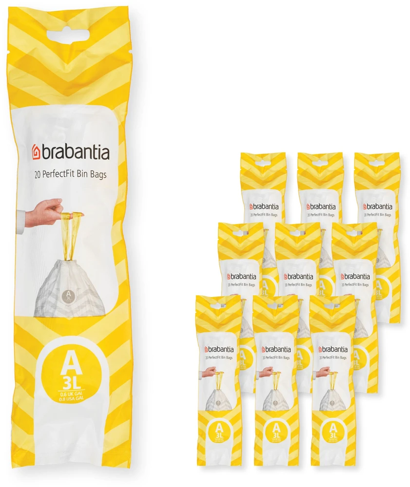 Brabantia PerfectFit dydis A 3L 200 vnt. 10x20 (137648)