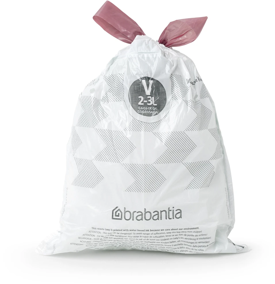 Brabantia Šiukšlių maišeliai V 2-3 L (dalytuve 40 maišelių)