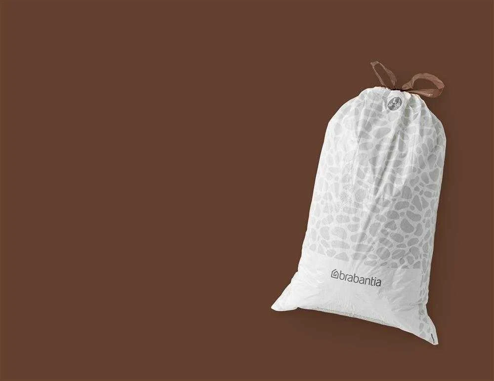 Brabantia atkritumu tvertnes ieliktņi L, 40-45l, 40 maisi rullītī, balts