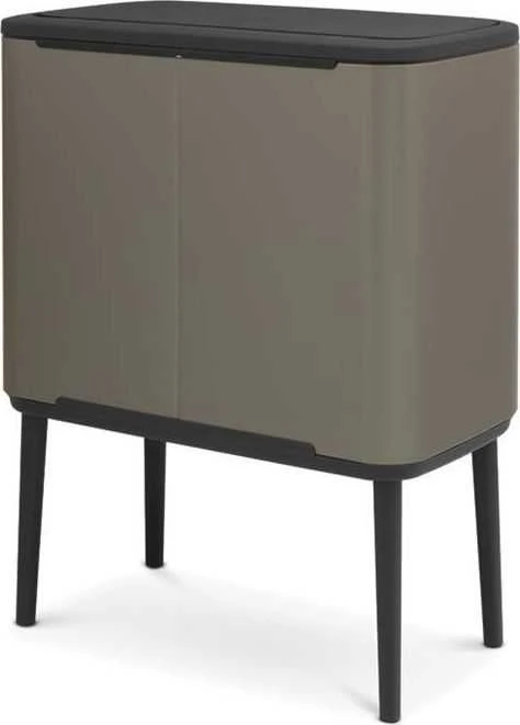 Šiukšlių dėžė Brabantia Bo Touch, 3 x 11 l, Platinos spalvos