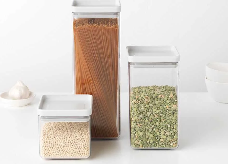 Brabantia kvadratinis indas 2,5 l „Tasty+“ kamuoliukas 122545