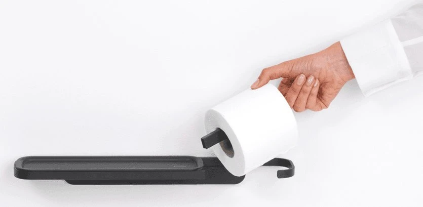 Brabantia Laikiklis na papier su półką MINDSET Pilka 303128