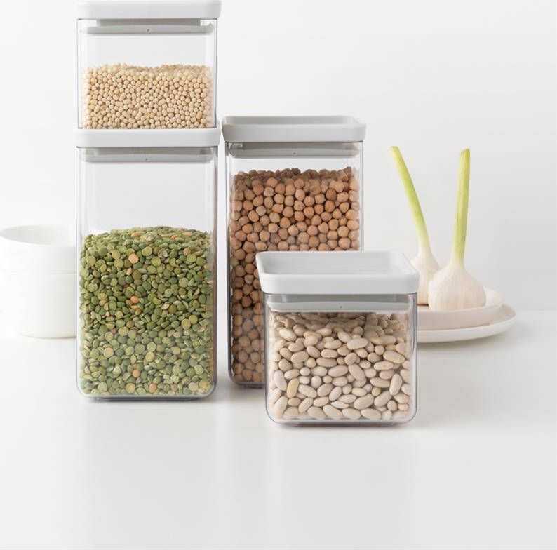 4x1 Brabantia TASTY+ Square Canister šviesiai pilka