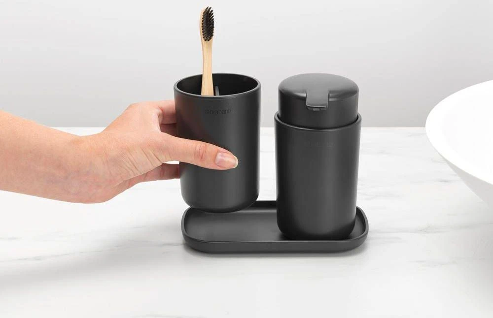 Brabantia Vonios kamb. rink. ReNew 3vnt. - Dark Pilkas