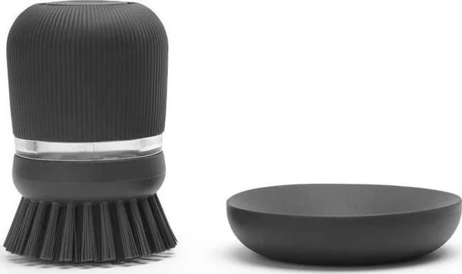 Brabantia Šepetys su muilo dozatoriumi - Dark Pilkas
