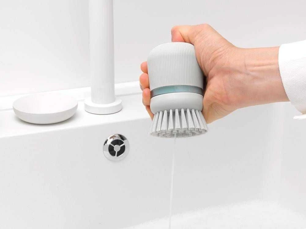 Brabantia Šepetys su muilo dozatoriumi - Light Pilkas