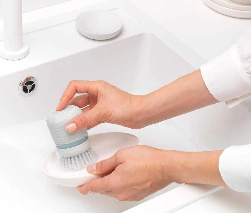 Brabantia Šepetys su muilo dozatoriumi - Light Pilkas