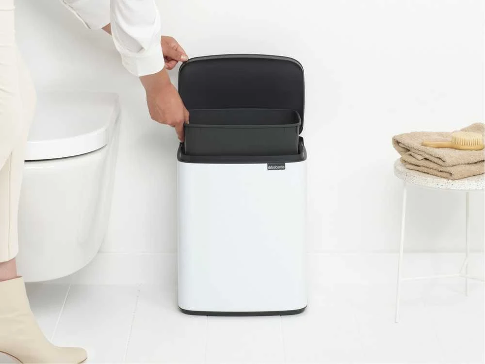 Brabantia Bo šiukšliadėžė, 12 l - Baltas
