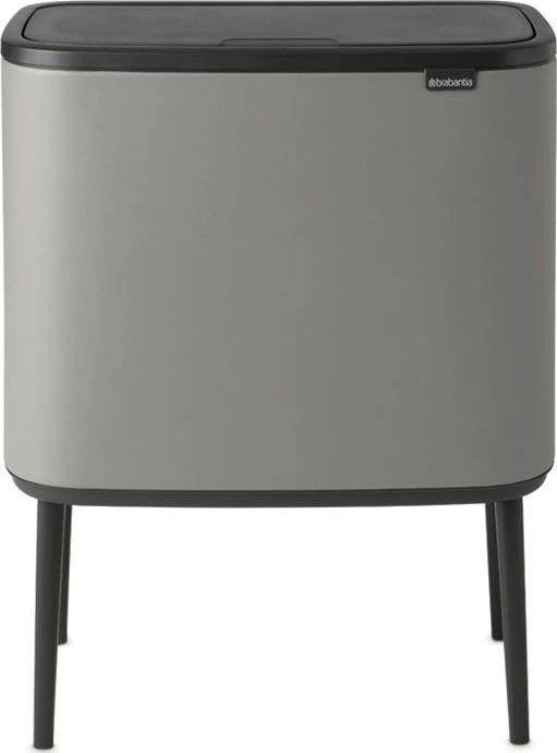 Šiukšlių dėžė Brabantia Bo Touch, 3 x 11 l, Betono pilkos spalvos