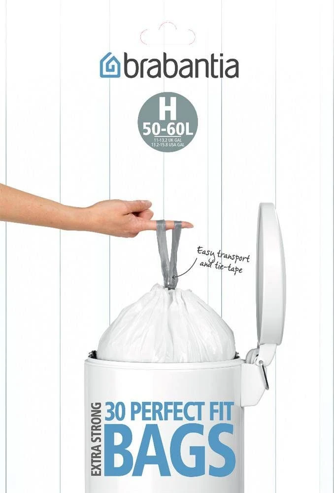 Brabantia Šiukšlių maišeliai H 50-60 l (dalytuve 40 maišelių)