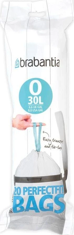 Brabantia PerfectFit Bin Liner Type O, 30 L, 20 Maišeliai