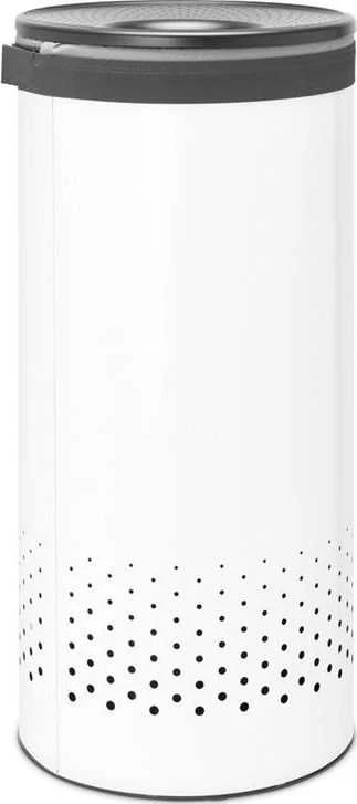 Brabantia Skalbinių dėžė 35l. balta su juodu dangčiu