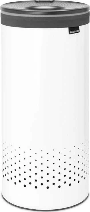 Brabantia Skalbinių dėžė 35l. balta su juodu dangčiu