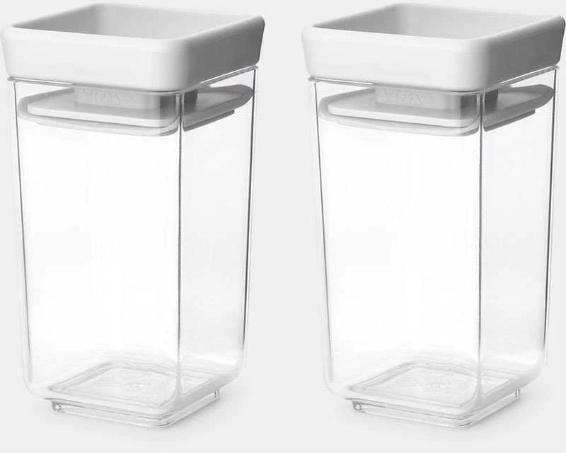Brabantia BRABANTIA laikymo dėžių rinkinys „Tasty+“ 2 vnt. 0,15 l „Light Pilkas“ 230585