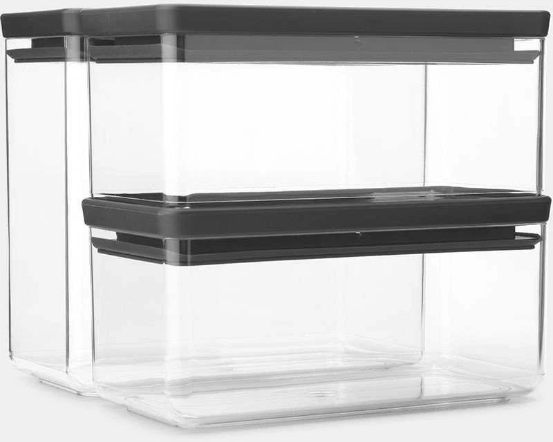 Brabantia BRABANTIA laikymo dėžių rinkinys „Tasty+“, 3 vnt., tamsiai pilkos spalvos, 230783