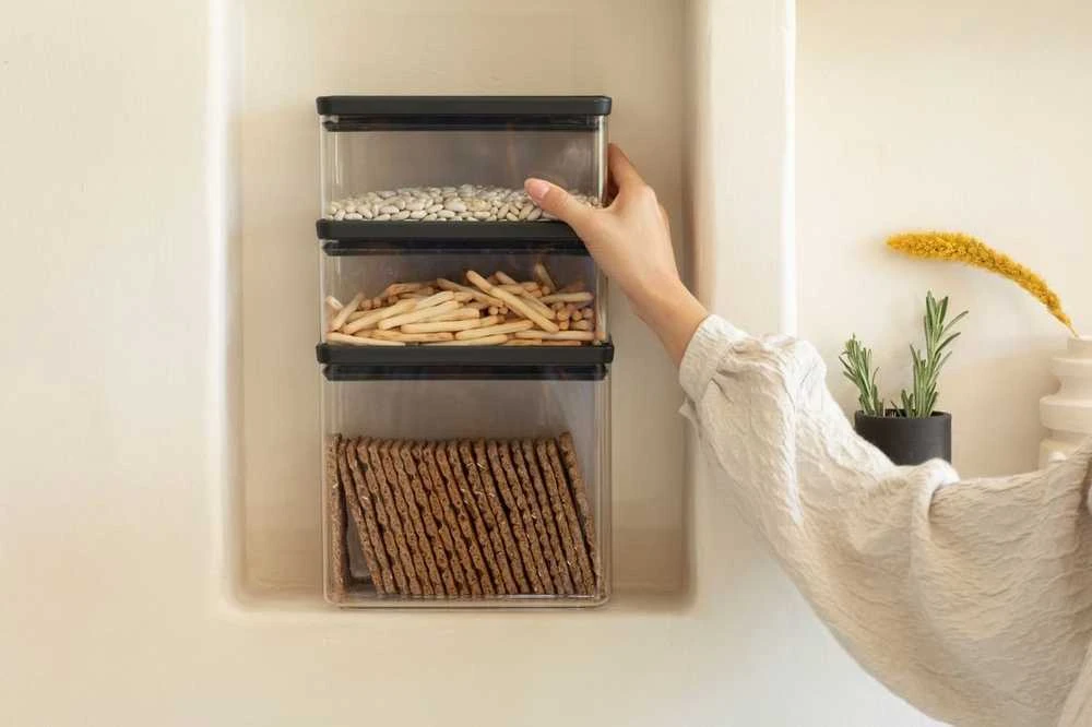 Brabantia BRABANTIA laikymo dėžių rinkinys „Tasty+“, 3 vnt., tamsiai pilkos spalvos, 230783