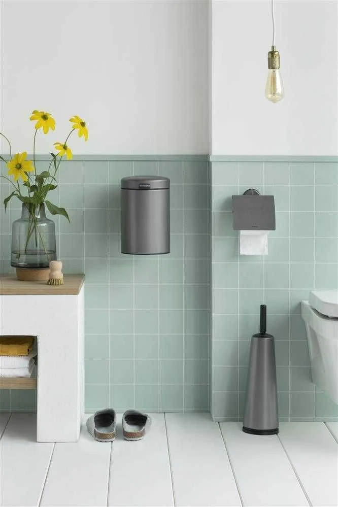 Brabantia Tualeto šepetys ir laikiklis ReNew - Platinum