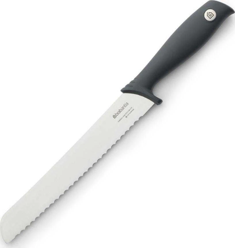 BRABANTIA Tasty+ duonos peilis, 20 cm, tamsiai pilkas