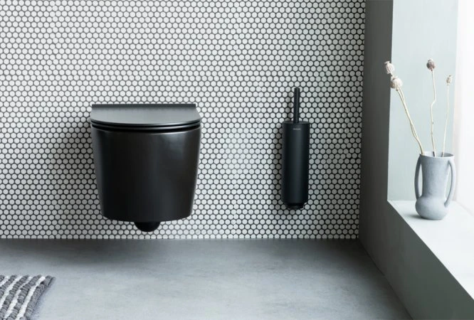 Brabantia tualetes poda birste ar turētāju MindSet, mineral infinite pilkas
