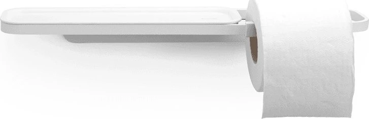 Brabantia tualetes papīra turētājs ar plauktu MindSet, mineral fresh baltas