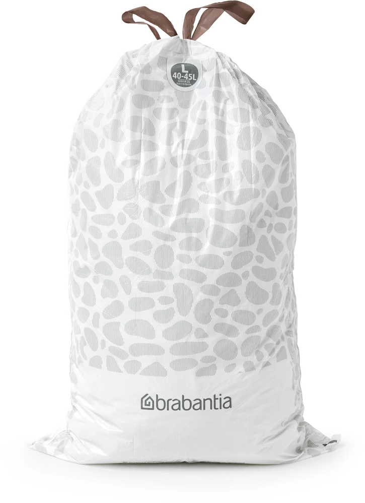 Brabantia atkritumu tvertnes ieliktņi L, 40-45l, 40 maisi rullītī, balts