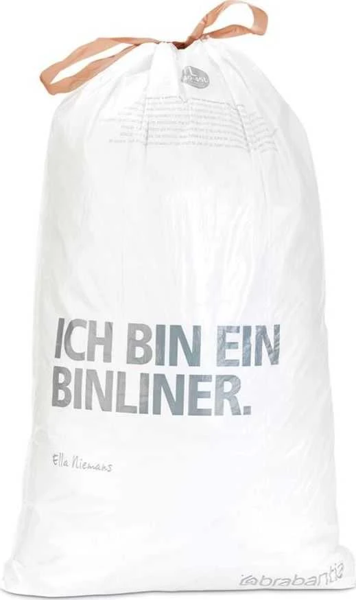 Brabantia atkritumu tvertnes ieliktņi L, 45l, 10 maisi rullītī, balts