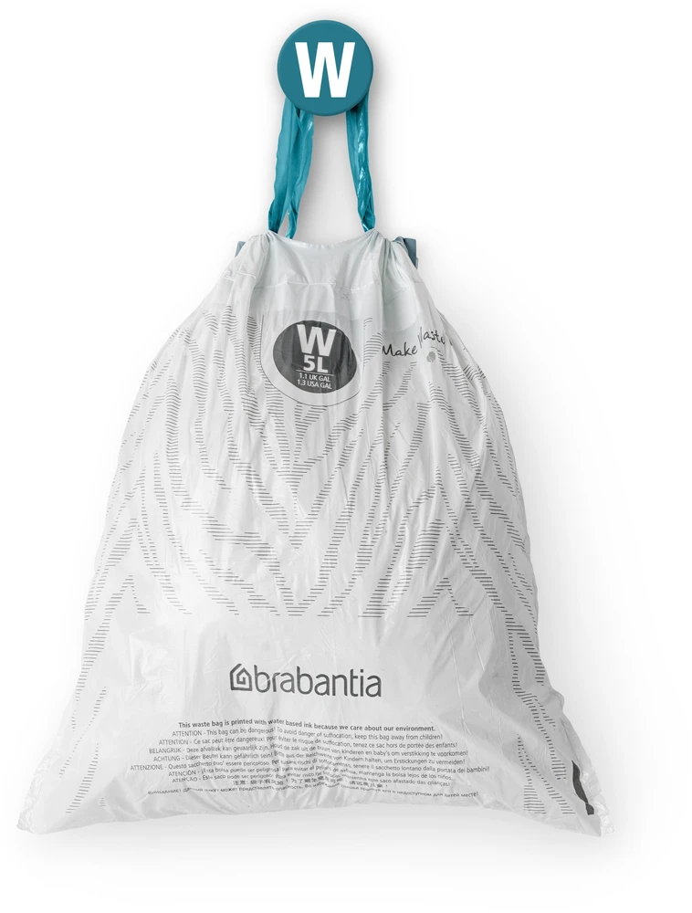 Brabantia Šiukšlių maišeliai W 5L (dalytuve 40 maišelių)