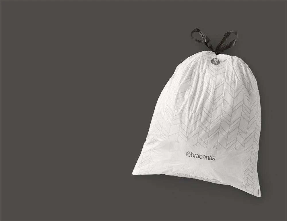 Brabantia atkritumu tvertnes ieliktņi M, 60l, 40 maisi rullītī, balts
