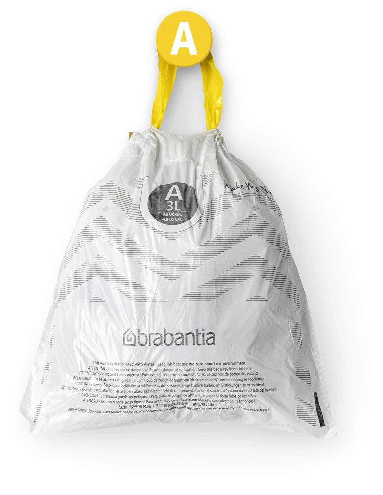 Brabantia Šiukšlių maišeliai A 3 l (dalytuve 40 maišelių)