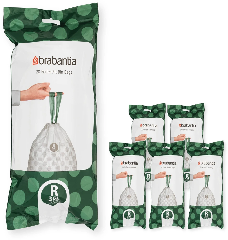 Brabantia Worki na śmieci PerfectFit dydis R 36L 120szt 6x20 138584