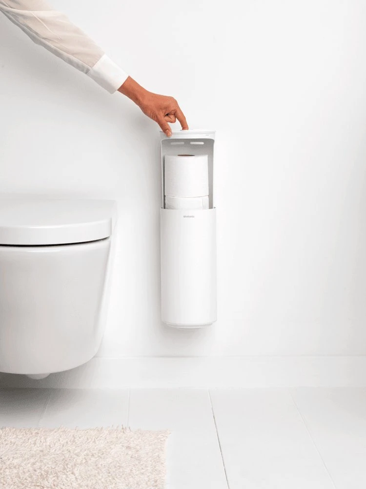 Brabantia Tualetinio popieriaus laikiklis MindSet, mineralinės gaivios baltos spalvos