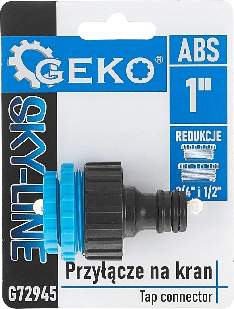 Bradas Jungtis prie krano 1'' su reduktoriais 3/4'' ir 1/2'' SKY-LINE – ekspozicinė dėžutė (30/240)