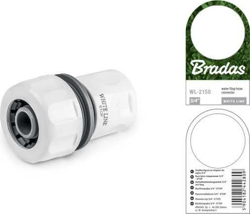 Bradas Greitas sujungimas laistymo žarnai GSV x ¾"(19 mm) su STOP funkcija