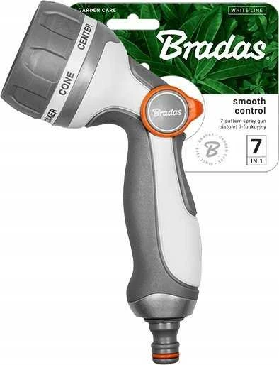 BRADAS 7 funkcijų laistymo pistoletas SMOOTH CONTROL /Baltas LINE