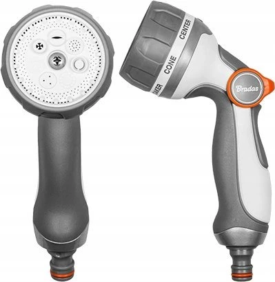 BRADAS 7 funkcijų laistymo pistoletas SMOOTH CONTROL /Baltas LINE