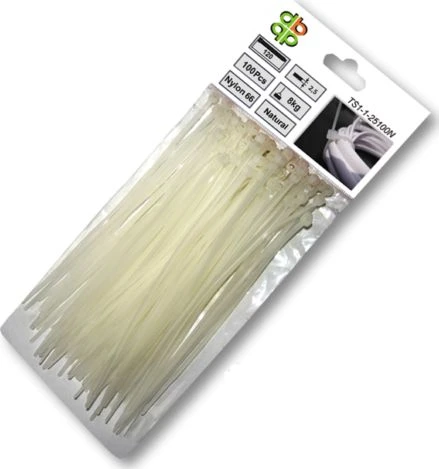 BRADAS PLASTIKINIS KABELIŲ SURIŠIKLIS Baltas 2,5×160/100vnt