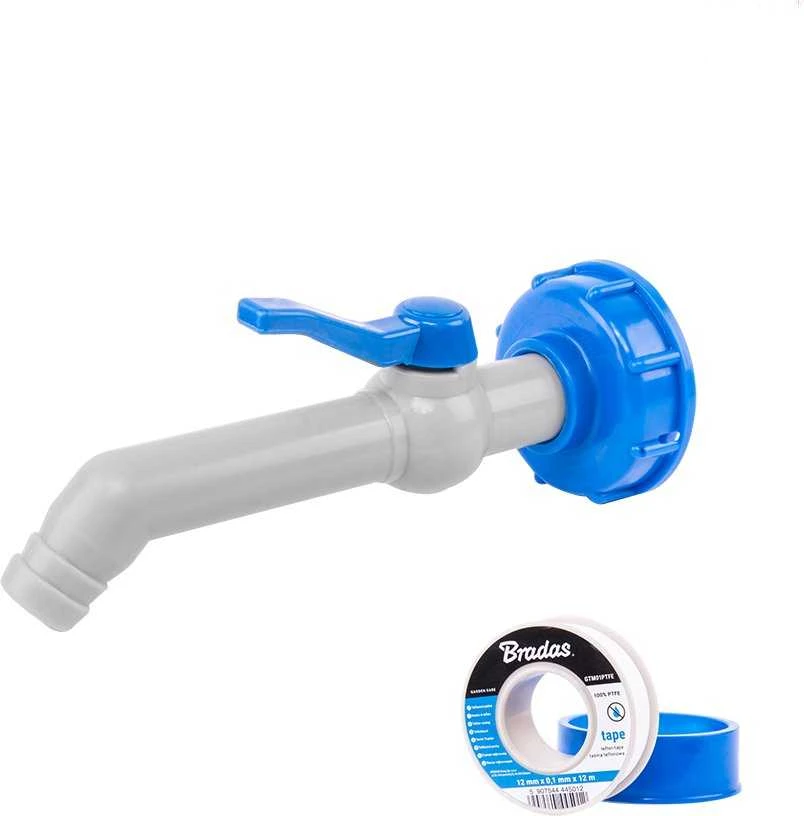 BRADAS čiaupas IBC talpai GZ 3/4″ IBC S60x6 rinkinys su juosta