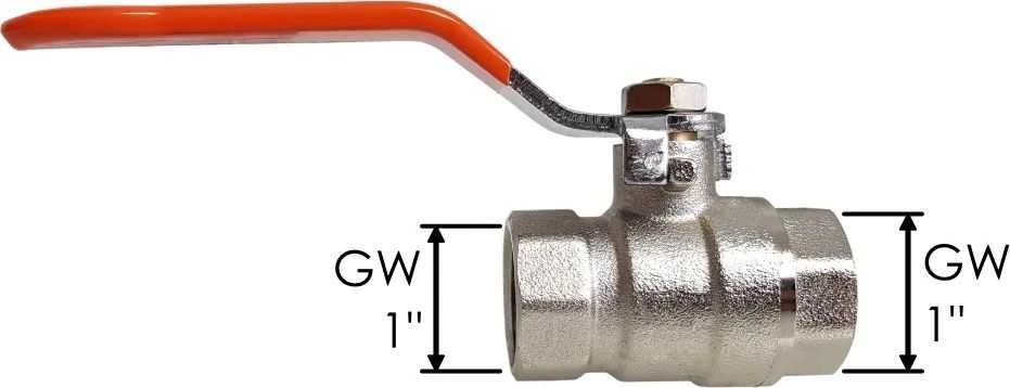BRADAS RUTULINIS VENTILIS 1″ NIKELIUOTAS ŽALVARIS