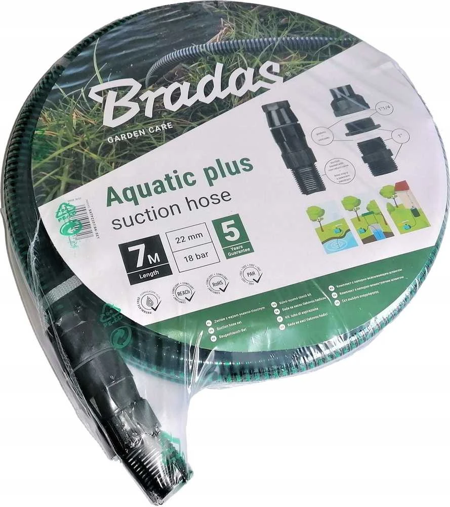 Bradas Siurbimo ir slėgio rinkinys 7m Juodas
