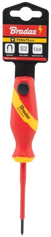 WKRĘTAK KRZYŻAKOWY PH0 DIY-PH120075-V IZOLOWANY BRADAS