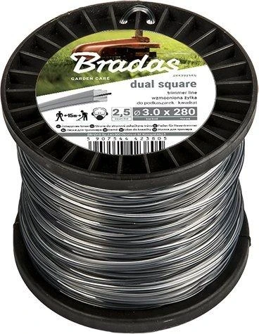 Bradas žolipajovės valas RIPPER DUAL - 2,7 mm x 100 m, keturkampis