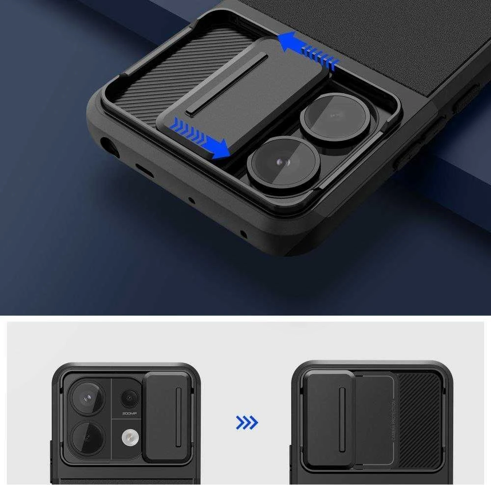 Tech-Protect Velar Cam+ Xiaomi Redmi Note 13 Pro 5G / Poco X6 5G – dėklas telefonui juodos spalvos